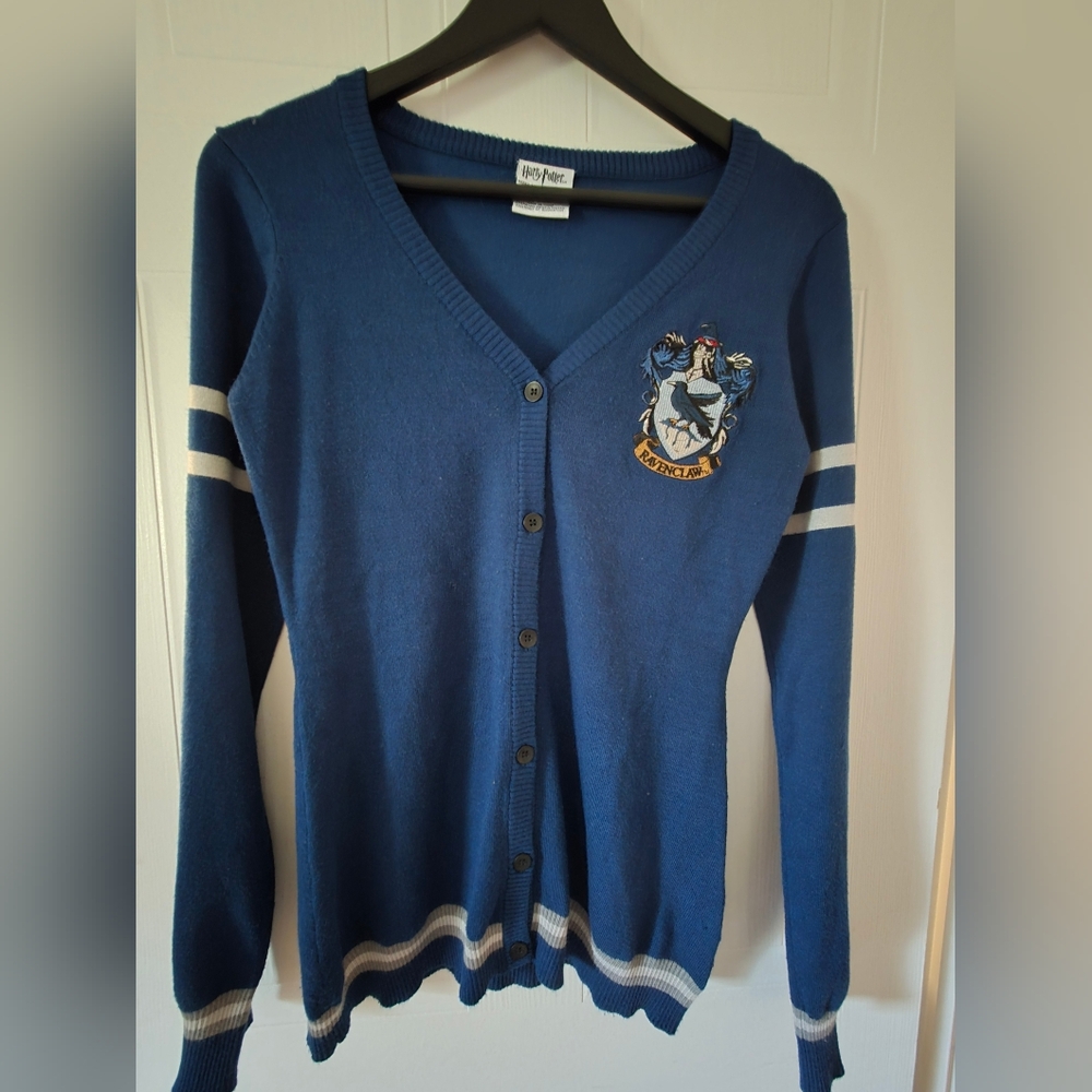 Warner Bros. Harry Potter Blue & Silver Ravenclaw Cardigan Sweater